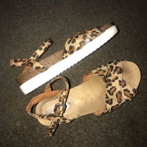 Cheetah Print Platform Sandals